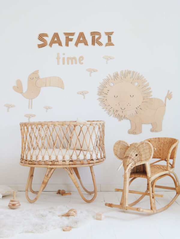 Safari Lion Wooden Wall Decoration – 3 Sizes
