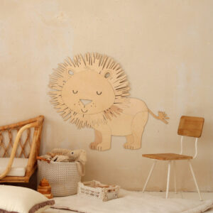 Safari Lion Wooden Wall Decoration – 3 Sizes