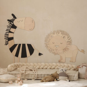 Safari Lion Wooden Wall Decoration – 3 Sizes