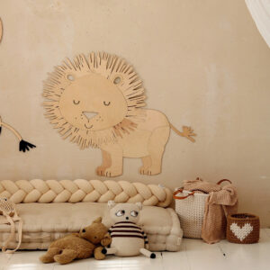 Safari Lion Wooden Wall Decoration – 3 Sizes