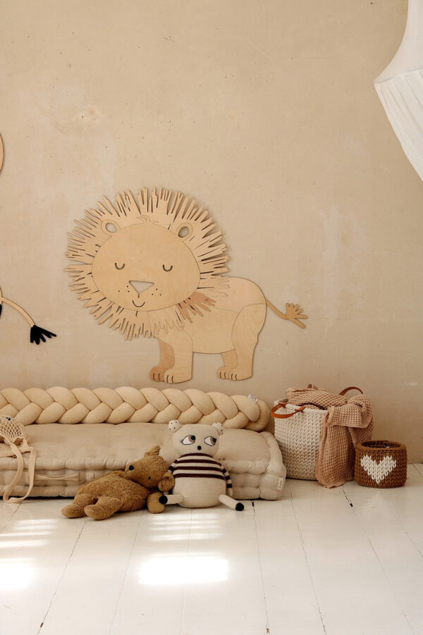 Safari Lion Wooden Wall Decoration – 3 Sizes