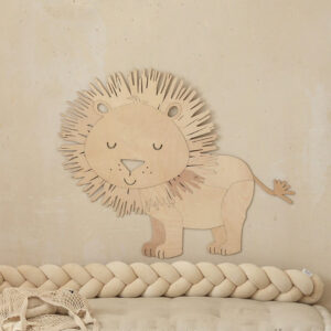 Safari Lion Wooden Wall Decoration – 3 Sizes