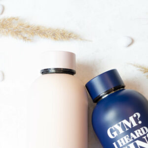 Water Bottle / Thermos – Gym? I Heard Gin! – Dark Blue, 500 ml, Stainless Steel