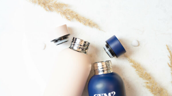 Water Bottle / Thermos – Gym? I Heard Gin! – Dark Blue, 500 ml, Stainless Steel