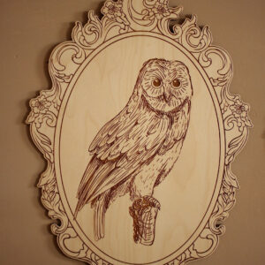Engraved Forest Animal Pictures with Retro Frames – Set of 4