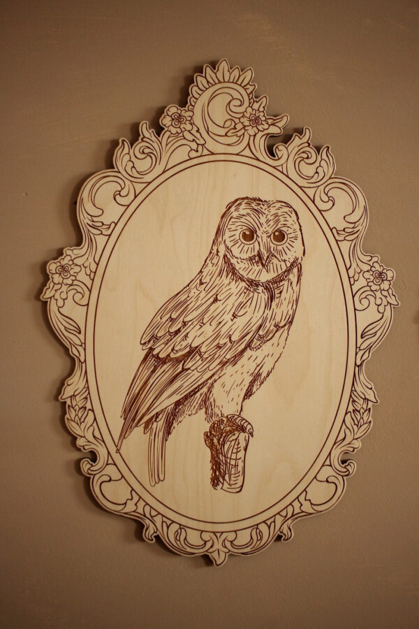 Engraved Forest Animal Pictures with Retro Frames – Set of 4