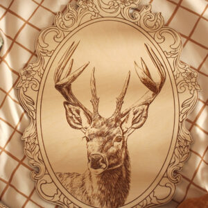 Engraved Forest Animal Pictures with Retro Frames – Set of 4