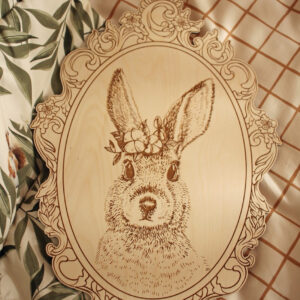 Engraved Forest Animal Pictures with Retro Frames – Set of 4