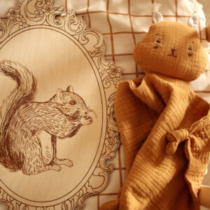 Engraved Forest Animal Pictures with Retro Frames – Set of 4