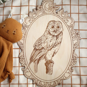 Engraved Forest Animal Pictures with Retro Frames – Set of 4