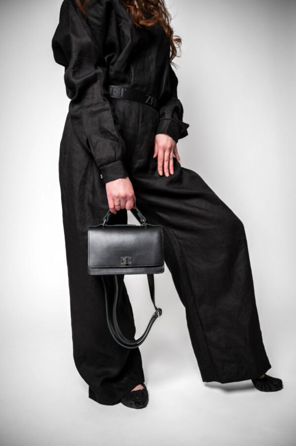 Small Briefcase Handbag – Black