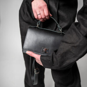 Small Briefcase Handbag – Black