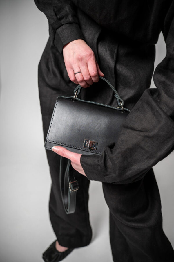Small Briefcase Handbag – Black
