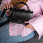 Small Briefcase Handbag - Black
