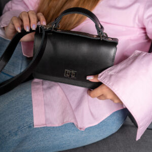 Small Briefcase Handbag - Black