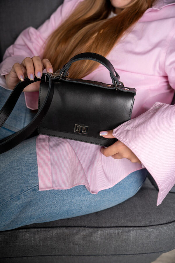 Small Briefcase Handbag – Black