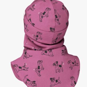 Spring-Fall Kids Balaclava BREDEN – Pink Dogs