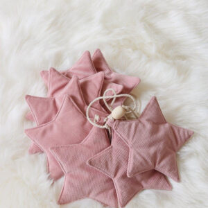 Velvet Star Garland – Soft Pink Dust