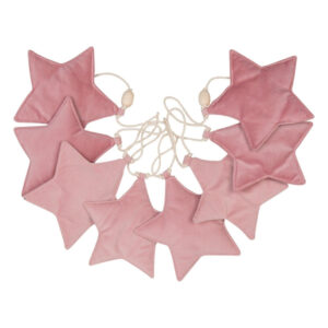 Velvet Star Garland – Soft Pink Dust