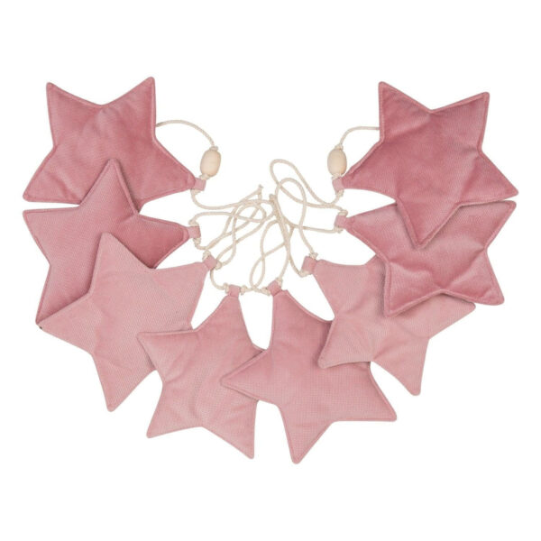 Velvet Star Garland – Soft Pink Dust