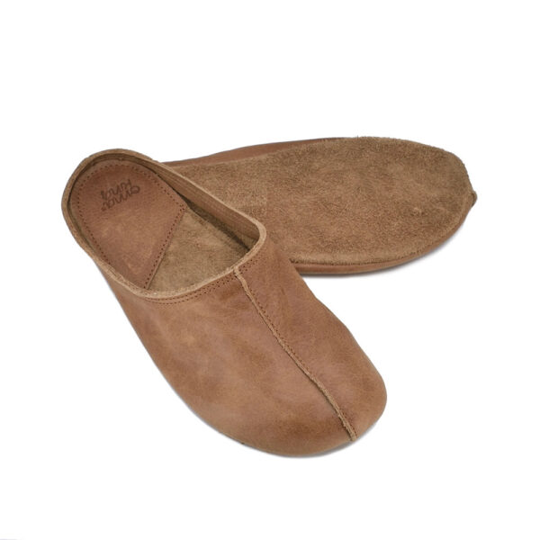 Sulbi Recycled Leather Slippers – Brown