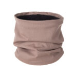 Taupe Beige Merino Wool-Lined Kids’ Tube Scarf