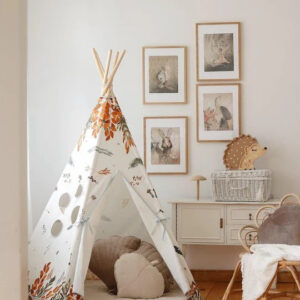 Cotton Teepee Tent – Forest Friends, 170 cm