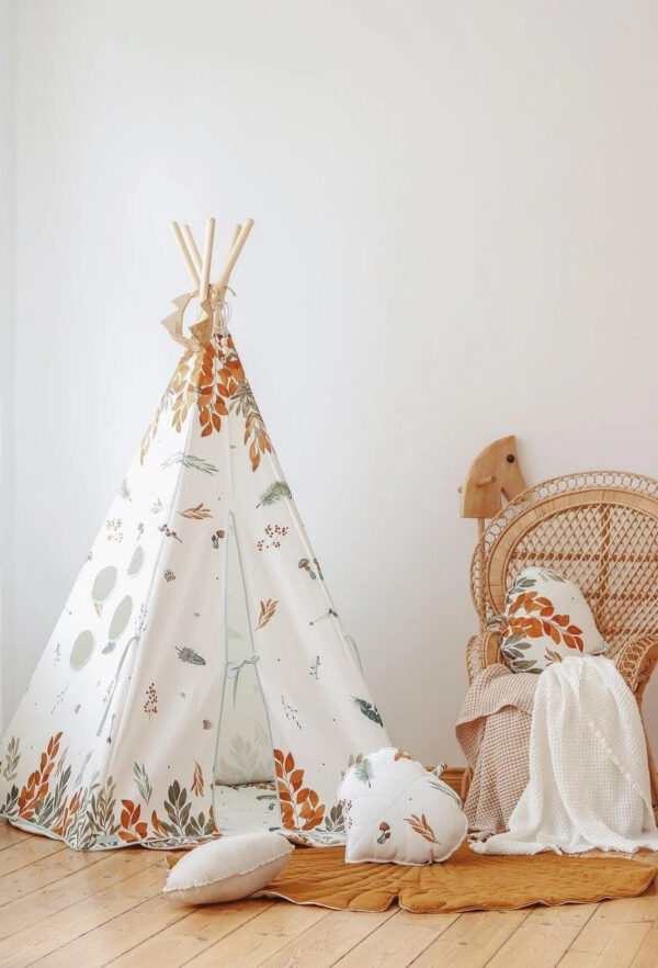 Cotton Teepee Tent – Forest Friends, 170 cm