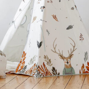Cotton Teepee Tent – Forest Friends, 170 cm