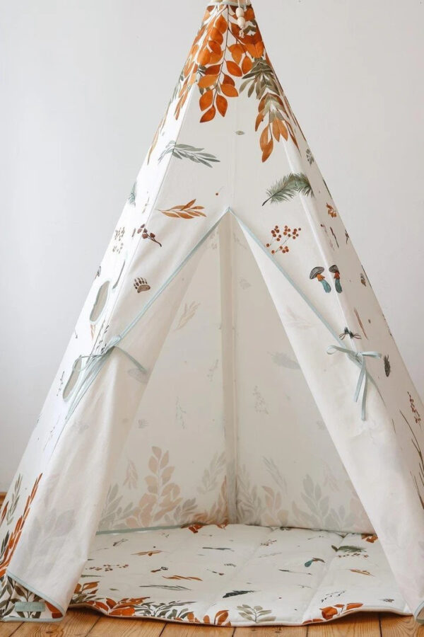 Cotton Teepee Tent – Forest Friends, 170 cm