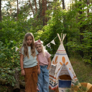 Round Quilted Cotton Play Mat – Native Vibe, 120 cm