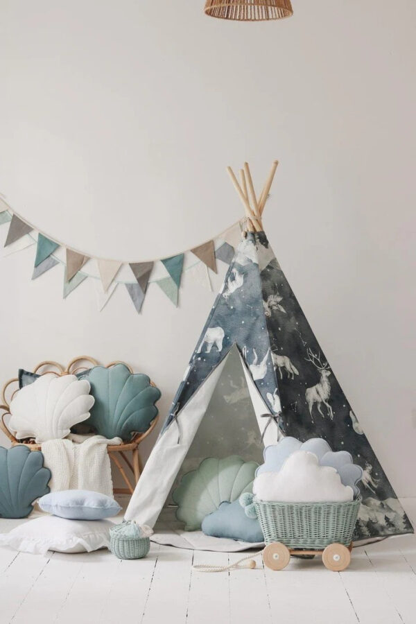 Cotton Teepee Tent – Night Sky, 170 cm