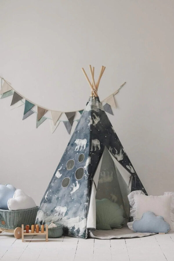 Cotton Teepee Tent – Night Sky, 170 cm