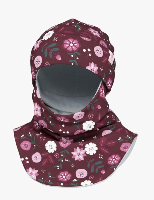 Thermal Fleece Balaclava For Kids FRODE – Winter Flowers