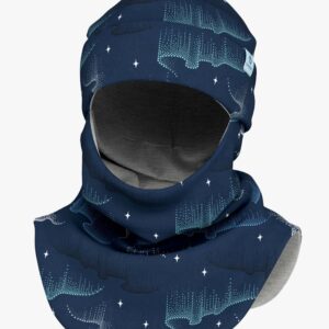 Thermal Merino Balaclava For Kids CLAVAN - Northern Lights