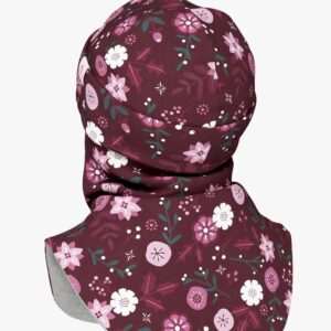 Thermal Merino Balaclava For Kids CLAVAN – Winter Flowers