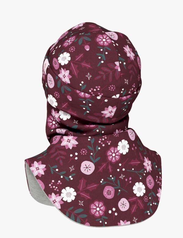 Thermal Merino Balaclava For Kids CLAVAN – Winter Flowers