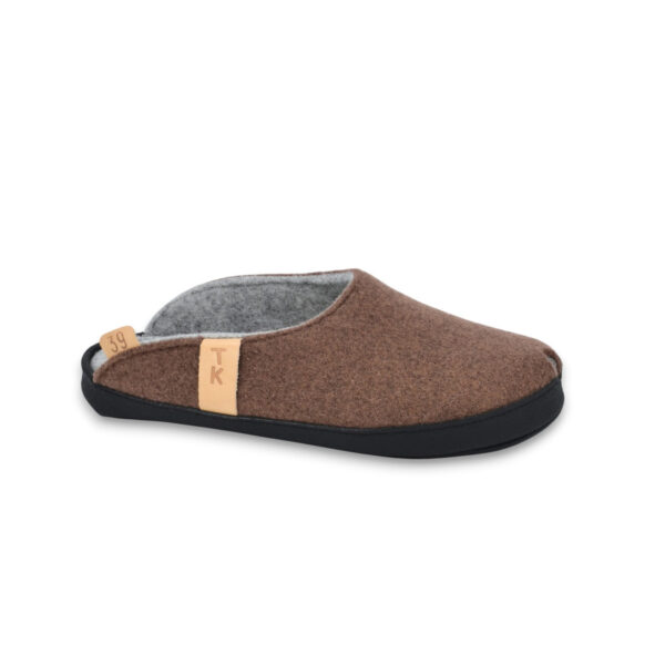 TOKU Brussels Lambswool Felt Slippers – Brown