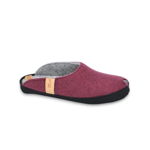 TOKU Brussels Lambswool Felt Slippers – Burgundy
