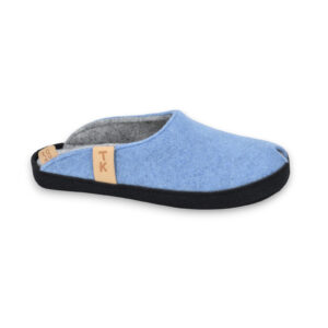 TOKU Brussels Lambswool Felt Slippers – Light Blue