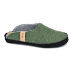 TOKU Brussels Lambswool Felt Slippers – Moss Green