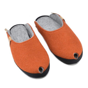 TOKU Brussels Lambswool Felt Slippers – Terracotta