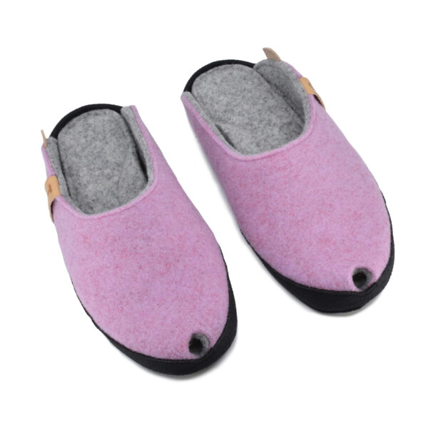TOKU Brussels Lambswool Felt Slippers – Light Pink