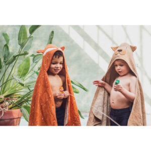 Organic Cotton Hooded Towel, 70 × 130 cm – Mr. Dog