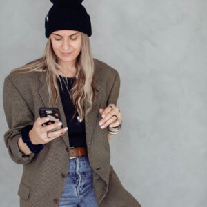 Ultra-Soft Rib Beanie with Giraffe Label