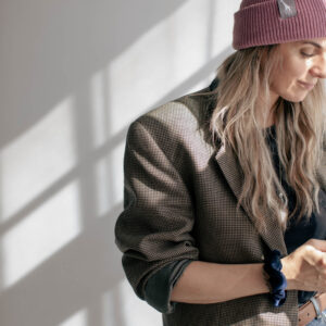 Ultra-Soft Rib Beanie with Giraffe Label