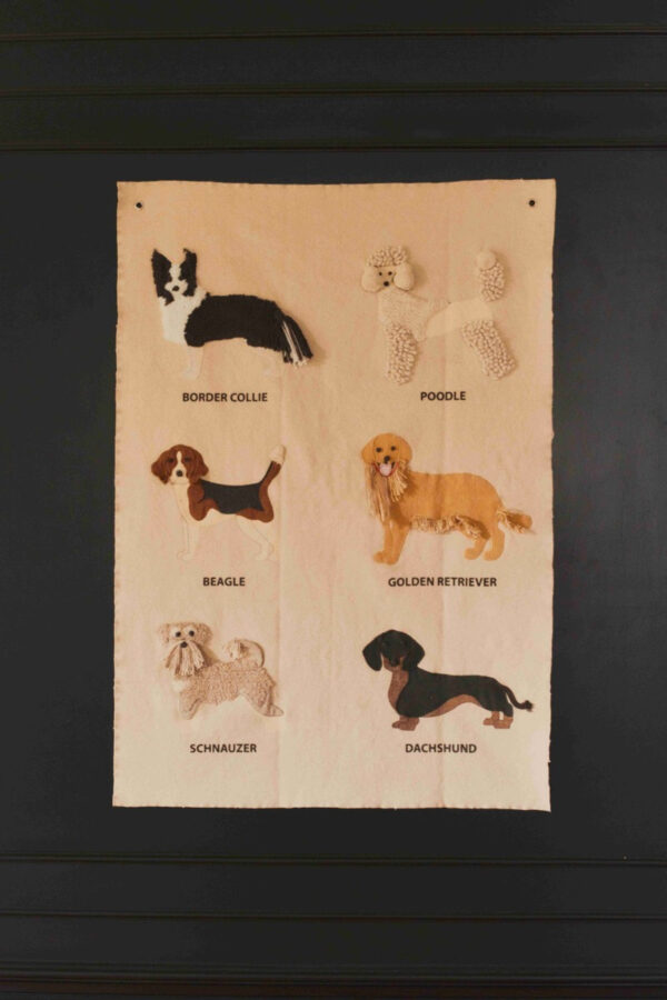 Dog Breeds Cotton Wall Hanger – 70 × 100 cm