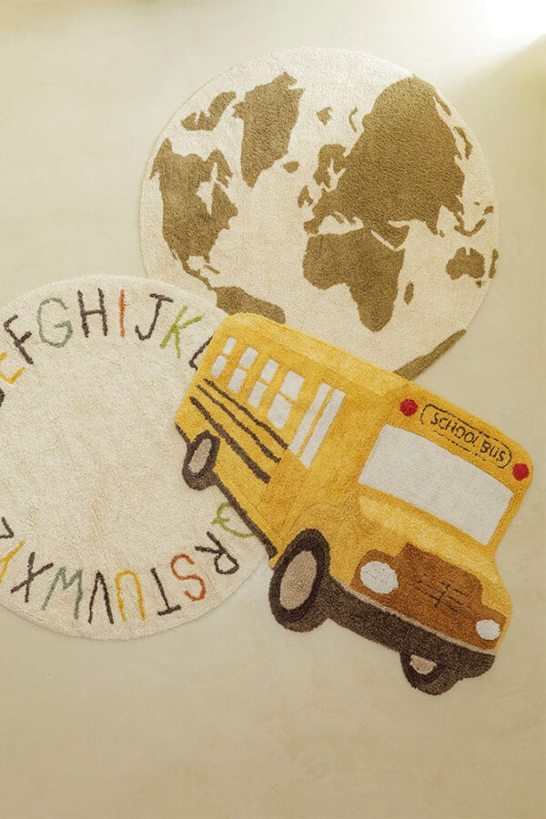 Washable School Bus Rug – 130 × 90 cm