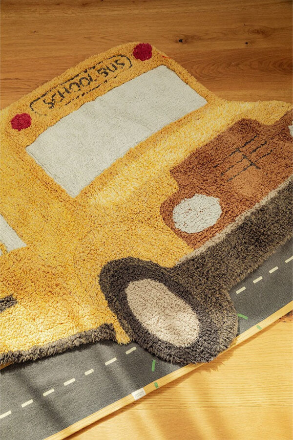 Washable School Bus Rug – 130 × 90 cm