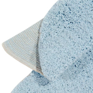 Washable Puffy Cloud Rug with Pillow – Blue, 110 × 170 cm